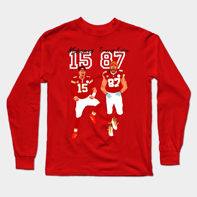 Mahomes x Travis Kelce Long Sleeve T-Shirt by Mic jr